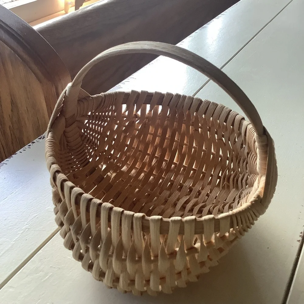 Vintage Set of 2 Woven Small Berry Egg Baskets